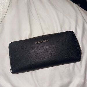 Michael Kors Black Zip-Around Wallet
